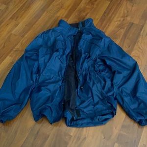 Navy Blue Puffy Windbreaker